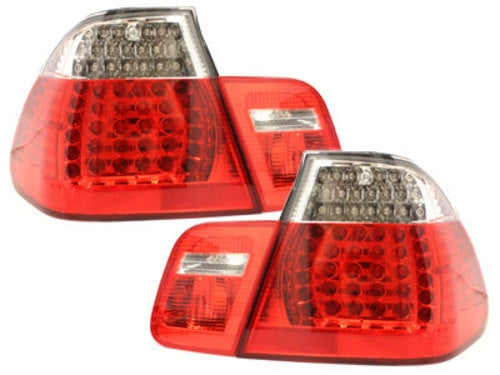 Feux arrière à led adapté bmw séries 3 e46 cristal rouge