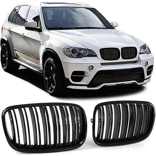 Calandre noir brillant pour Bmw X5 E70 X6 E71