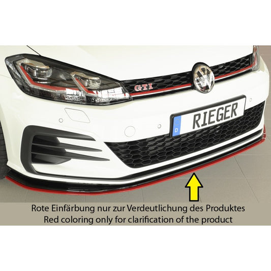 LAME DE PARE-CHOCS AVANT "NOIR" "RIEGER TUNING" POUR VOLKSWAGEN GOLF 7TCR